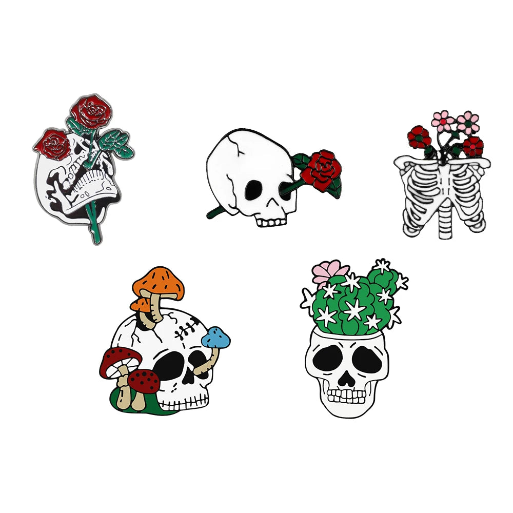 4-9pcs Cute Enamel Pin Set – Cats, Goose, Skull & Stethoscope Brooches | Fun Bag & Jacket Badges”  This way: