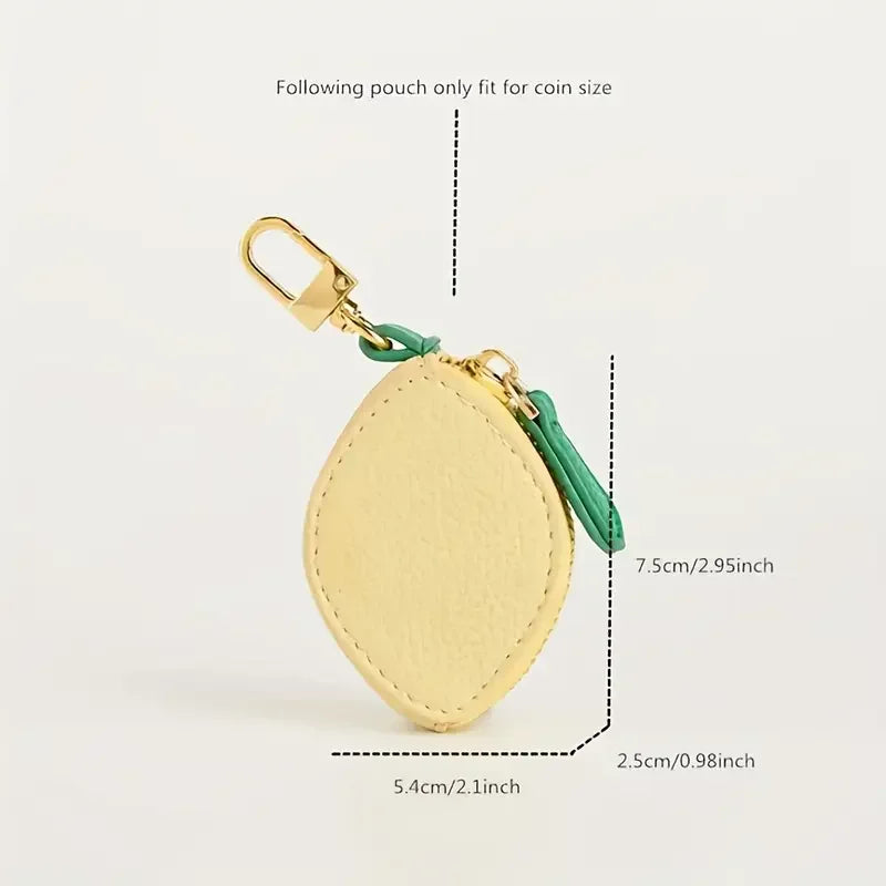  Cute Fruit Coin Purses – Strawberry, Peach, Lemon & Pear Mini Wallets for Women