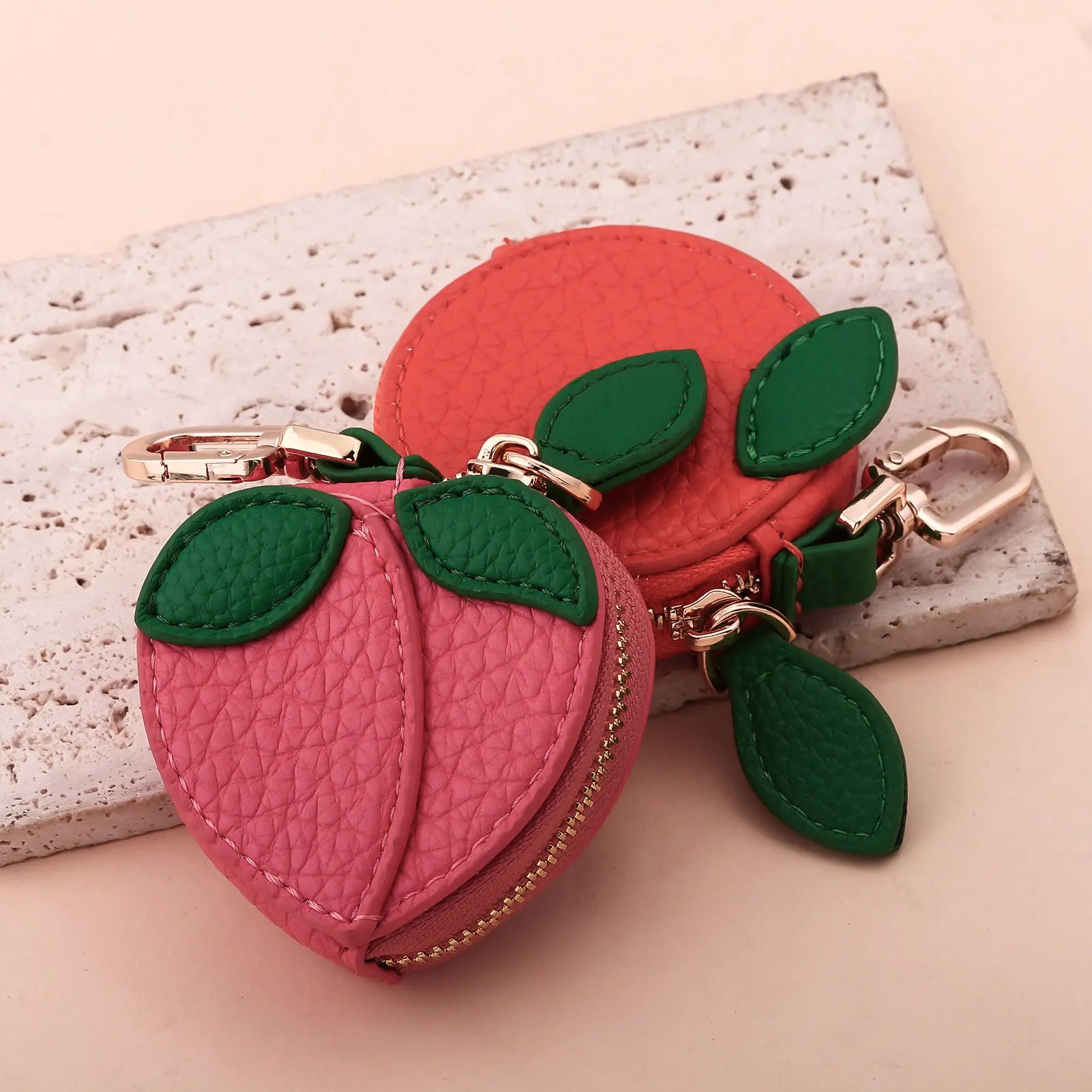 Cute Fruit Coin Purse – Lemon, Strawberry & Cherry Mini Wallets | PU Leather Keychain bag charm