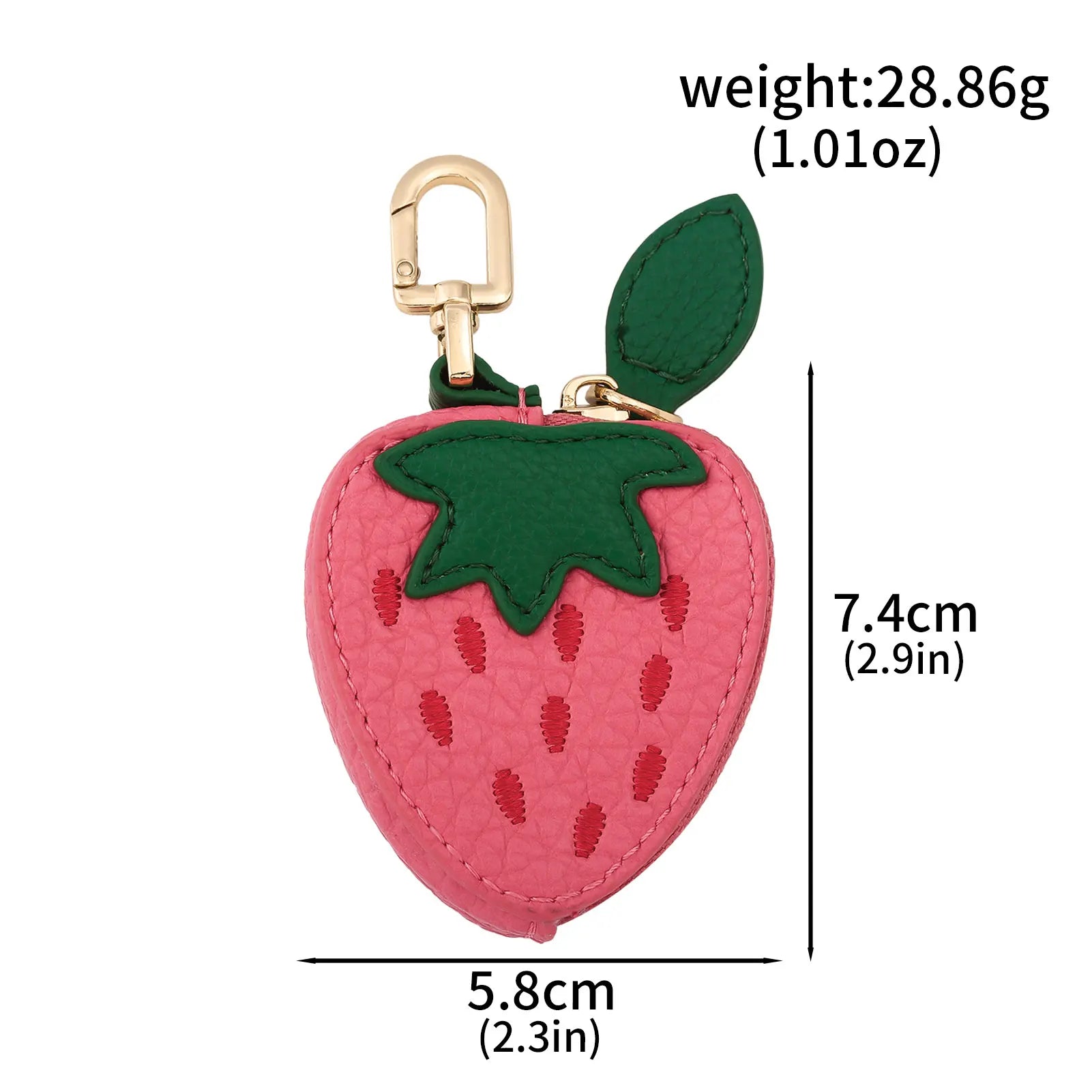 Cute Fruit Coin Purse – Lemon, Strawberry & Cherry Mini Wallets | PU Leather Keychain bag charm