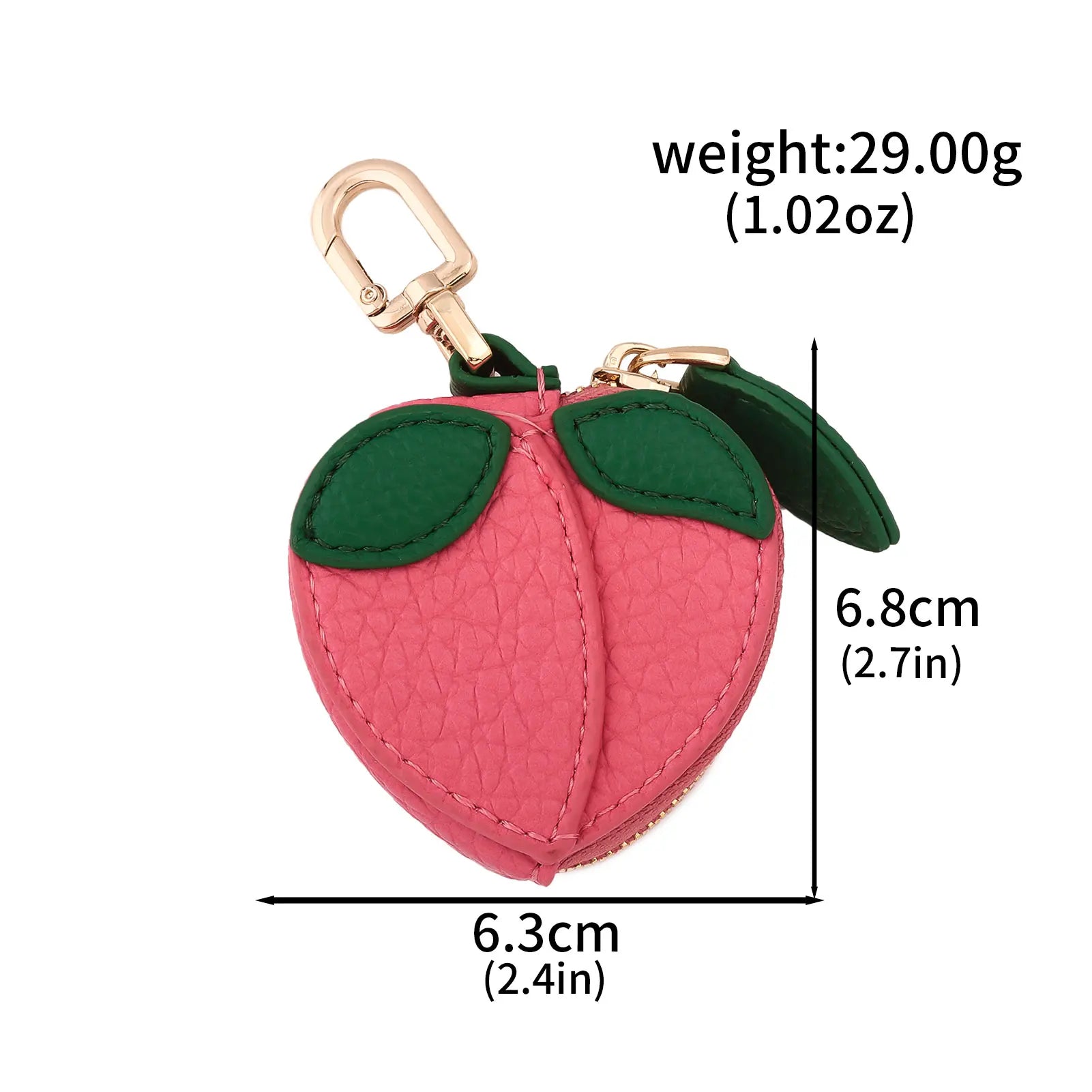 Cute Fruit Coin Purse – Lemon, Strawberry & Cherry Mini Wallets | PU Leather Keychain bag charm