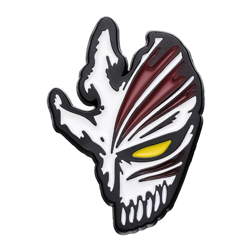 Bleach Anime Enamel Pins – Ichigo & Toshiro Mask Brooches
