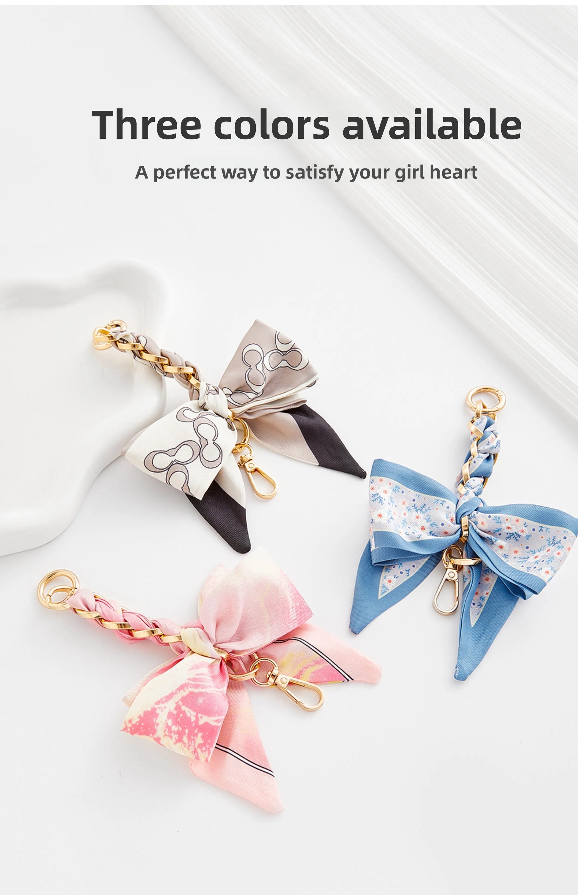Bow Scarf Bag Extension Chain