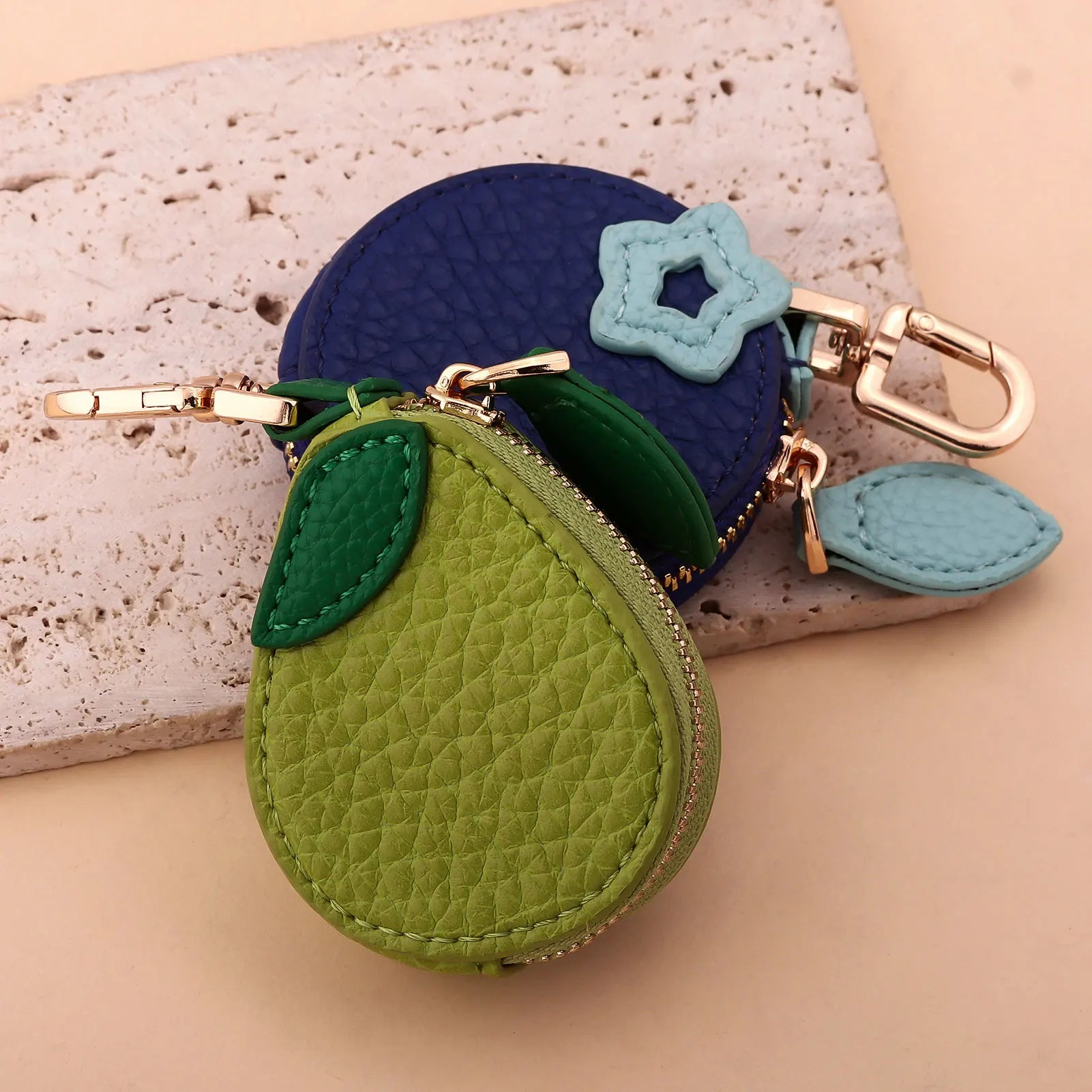 Cute Fruit Coin Purse – Lemon, Strawberry & Cherry Mini Wallets | PU Leather Keychain bag charm