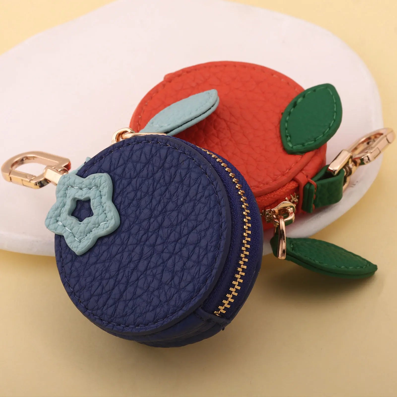 Cute Fruit Coin Purse – Lemon, Strawberry & Cherry Mini Wallets | PU Leather Keychain bag charm