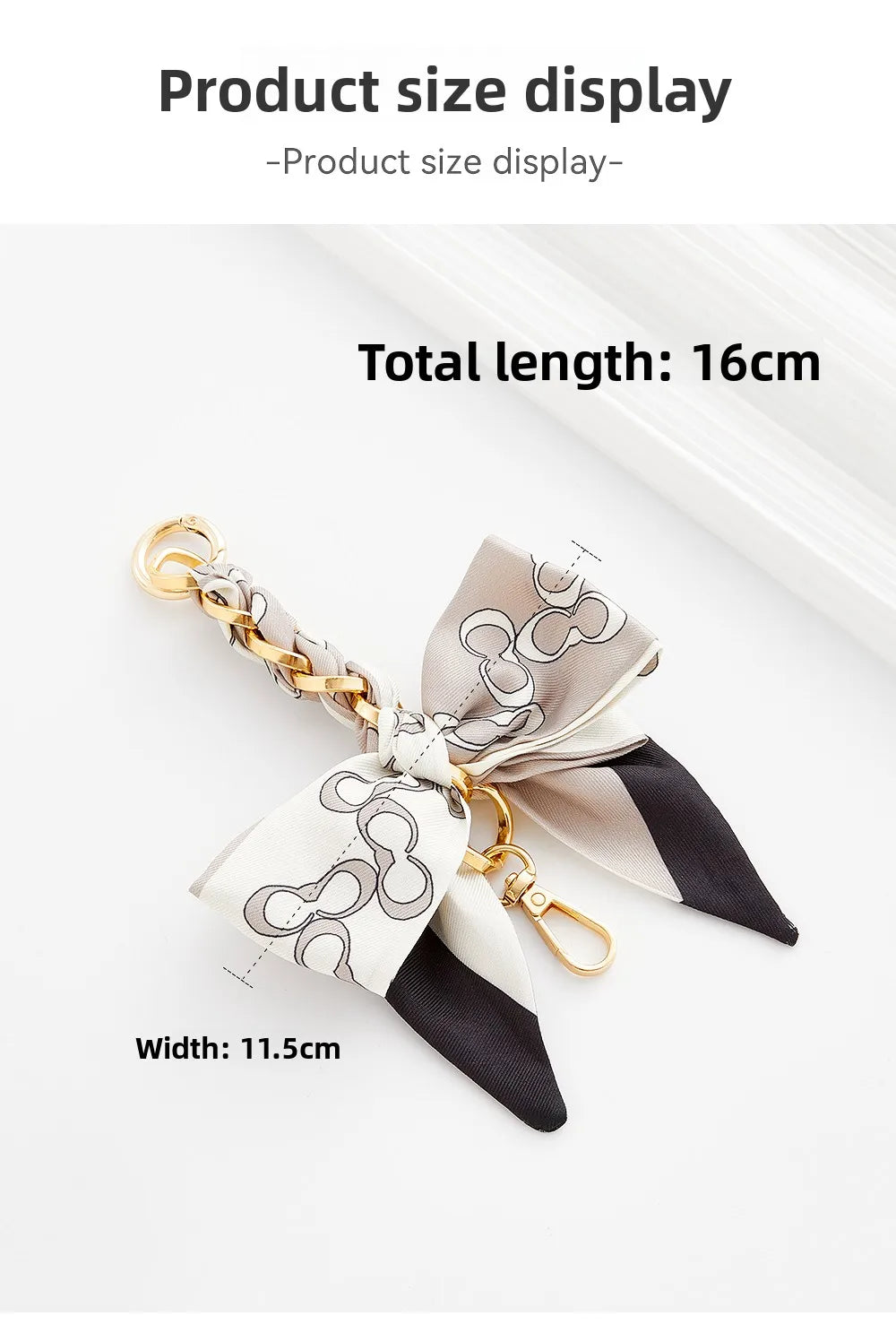 Bow Scarf Bag Extension Chain