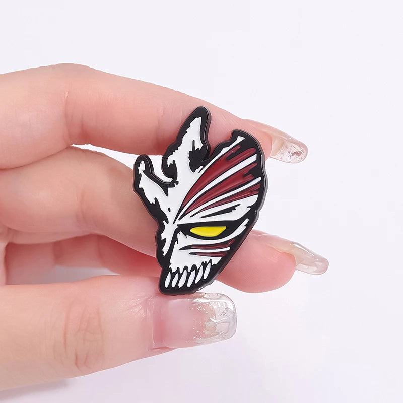 Bleach Anime Enamel Pins – Ichigo & Toshiro Mask Brooches