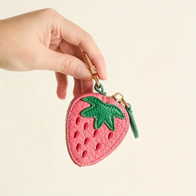  Cute Fruit Coin Purses – Strawberry, Peach, Lemon & Pear Mini Wallets for Women