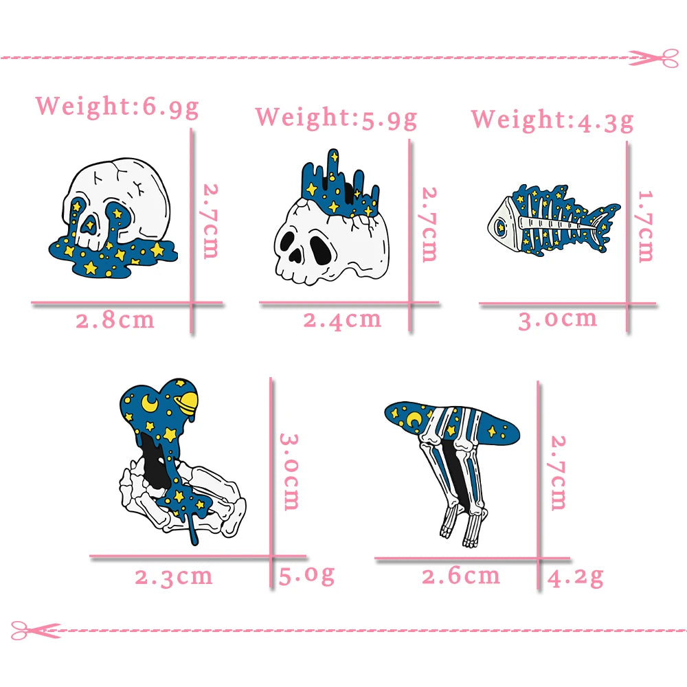 4-9pcs Cute Enamel Pin Set – Cats, Goose, Skull & Stethoscope Brooches | Fun Bag & Jacket Badges”  This way: