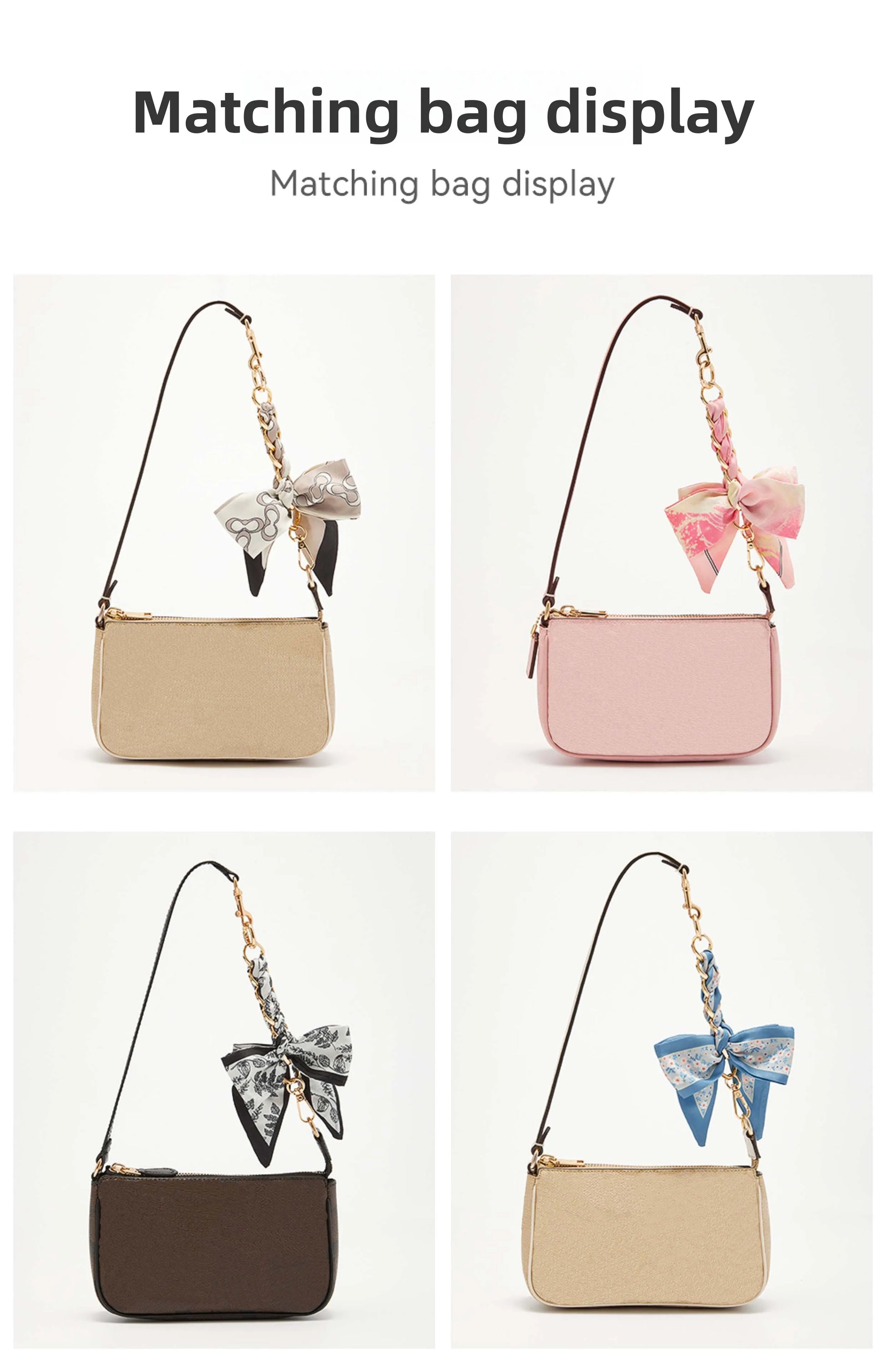 Bow Scarf Bag Extension Chain