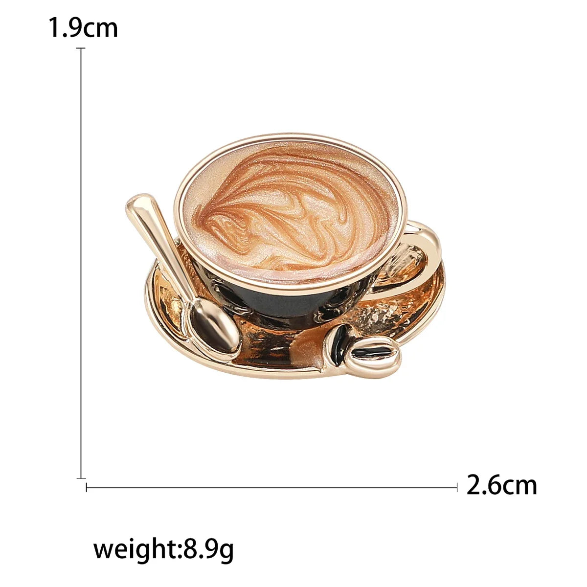 Coffee Cup Enamel Pin – Cute Unisex Brooch for Clothes & Bags