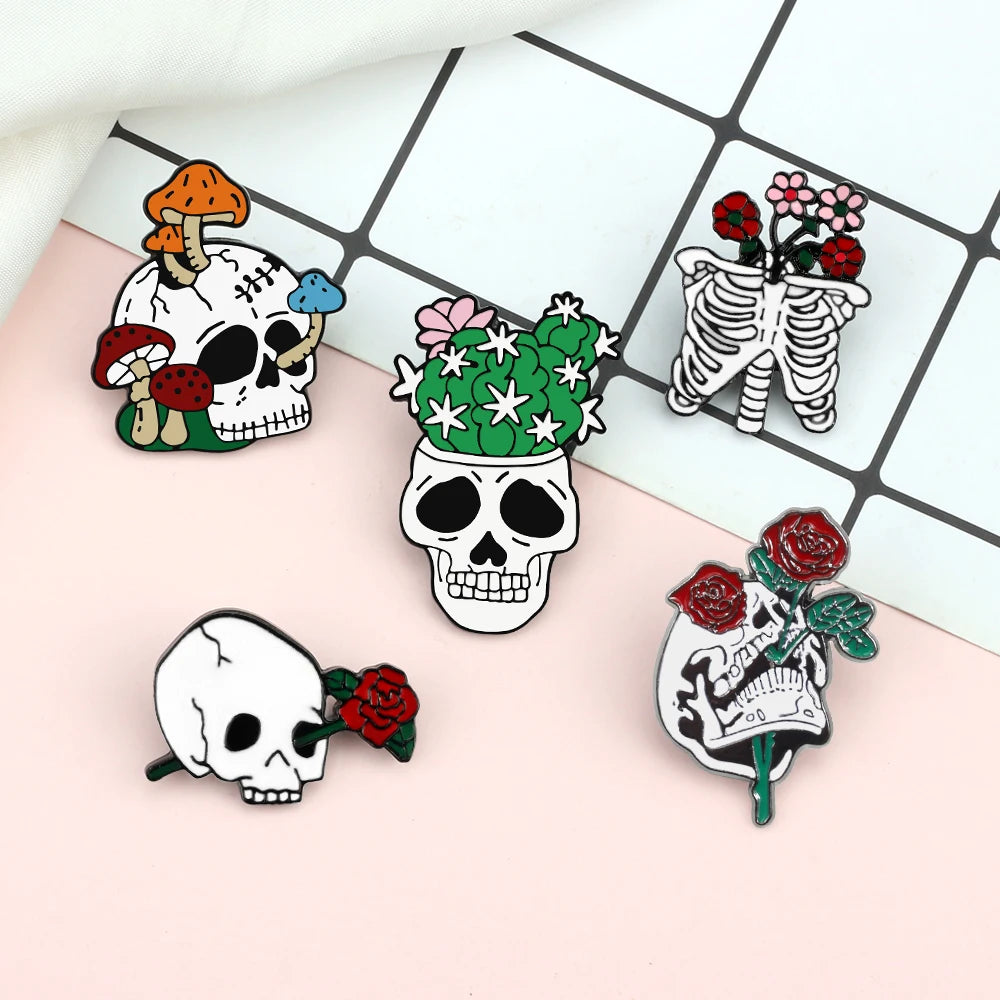 4-9pcs Cute Enamel Pin Set – Cats, Goose, Skull & Stethoscope Brooches | Fun Bag & Jacket Badges”  This way:
