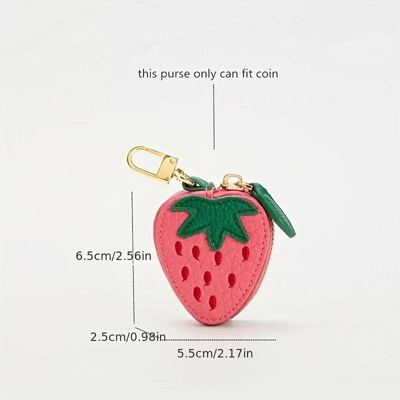  Cute Fruit Coin Purses – Strawberry, Peach, Lemon & Pear Mini Wallets for Women