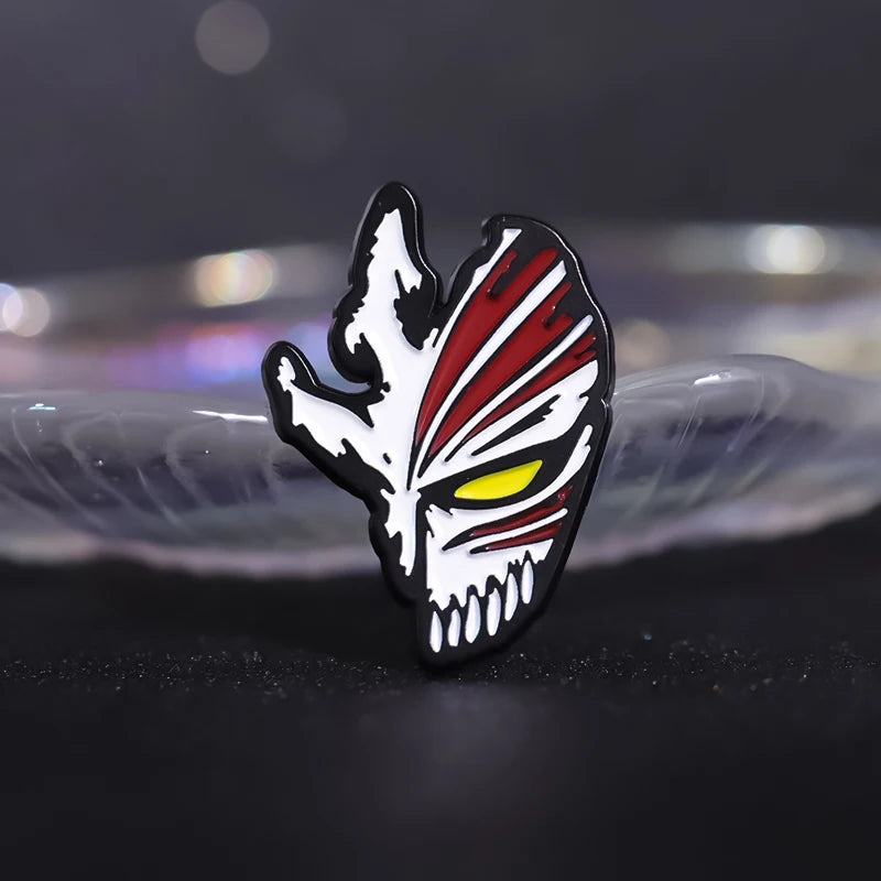 Bleach Anime Enamel Pins – Ichigo & Toshiro Mask Brooches