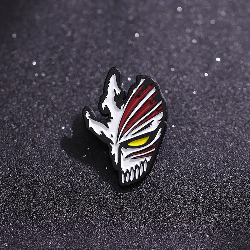 Bleach Anime Enamel Pins – Ichigo & Toshiro Mask Brooches
