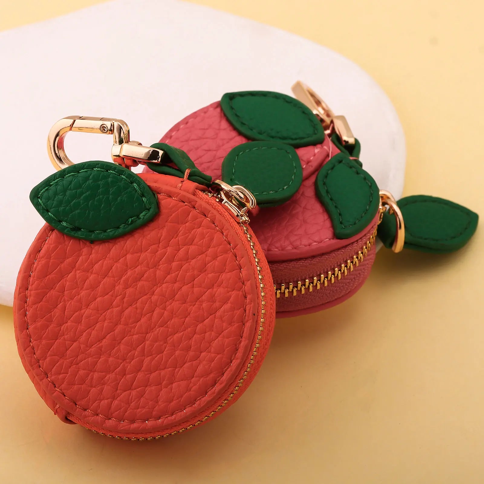 Cute Fruit Coin Purse – Lemon, Strawberry & Cherry Mini Wallets | PU Leather Keychain bag charm