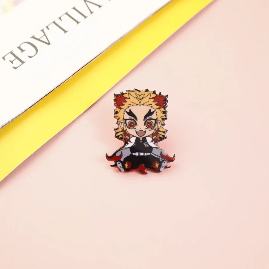 Demon Slayer Brooch Set – 16 Styles Anime Pins & Badges