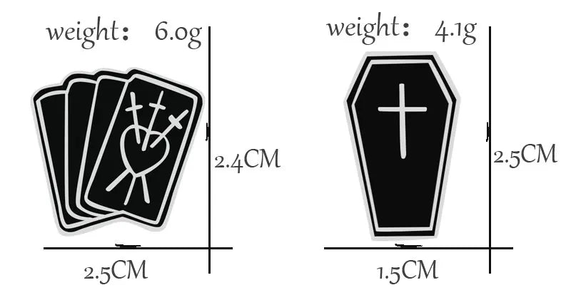 Skull Rose Coffin Enamel Pin – Punk Brooch Badge for Jackets & Accessories