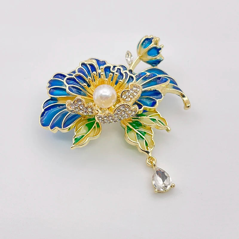 Sparkling Peony Brooch Jewelry
