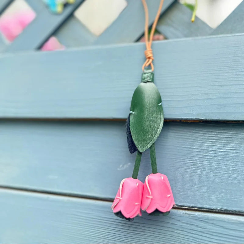 “She Blooms” Tulip Keychain