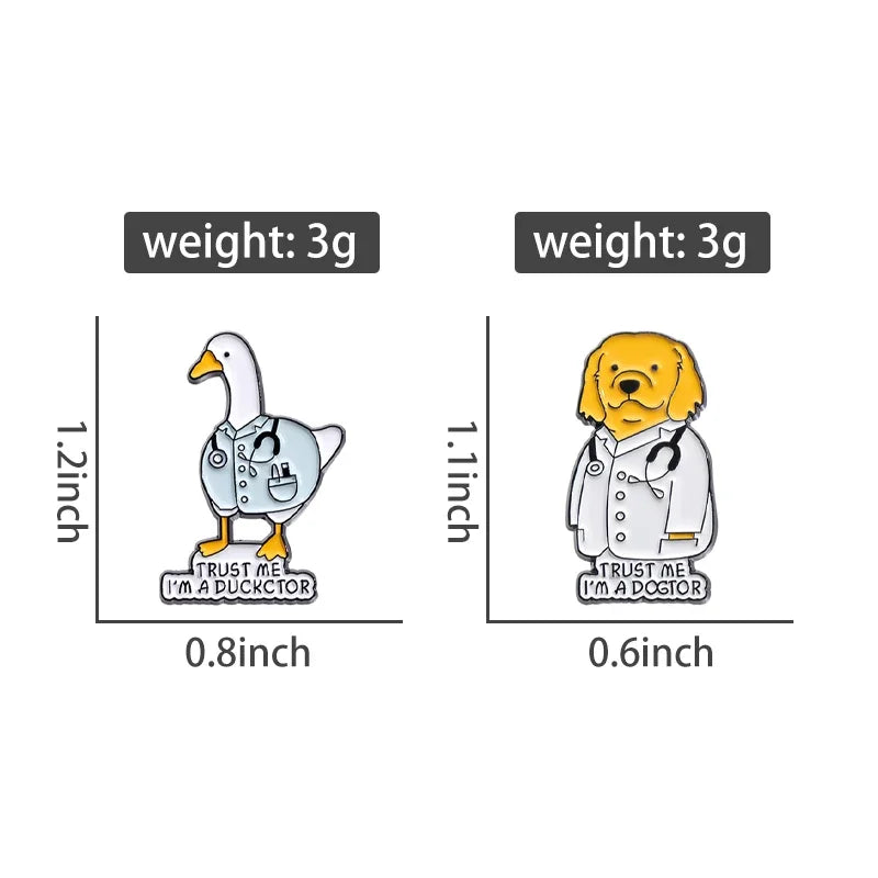 Kawaii Animal Brooch – Cute Enamel Pin Series