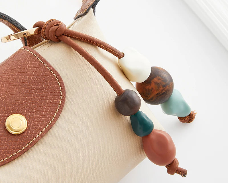 Retro Beaded Bag Charm