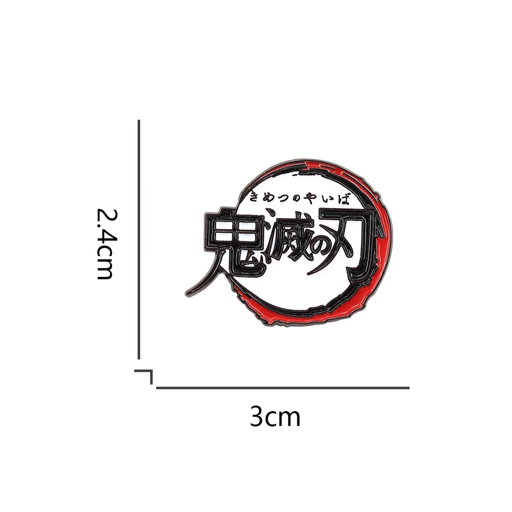 Demon Slayer Kimetsu no Yaiba Enamel Pin – Anime Logo Lapel Badge for Backpack, Hat & Clothing Accessories