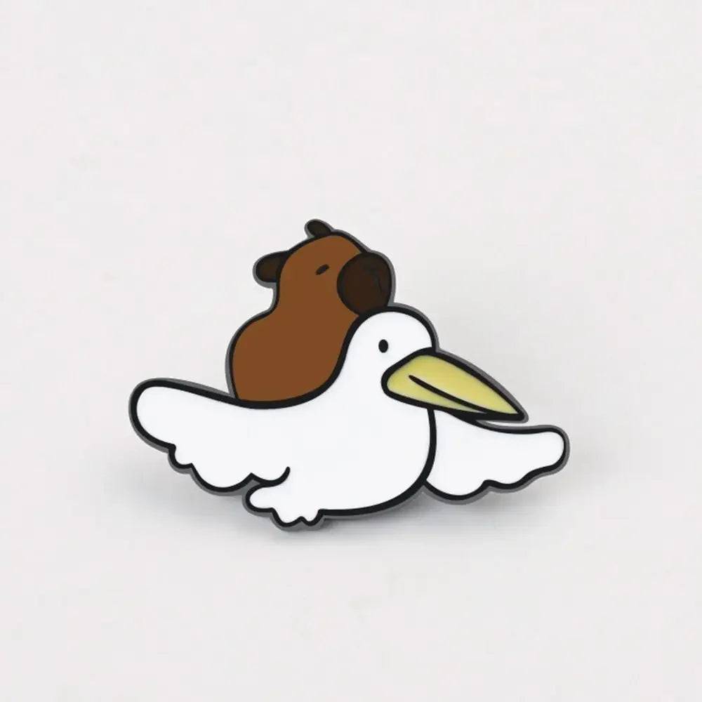 Capybara & Dolphin Brooch – Cute Bag Charm