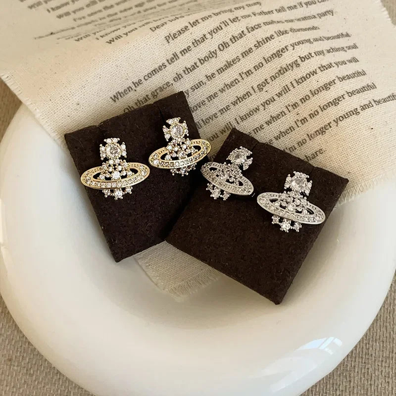 Trendy 3D Planet Earrings