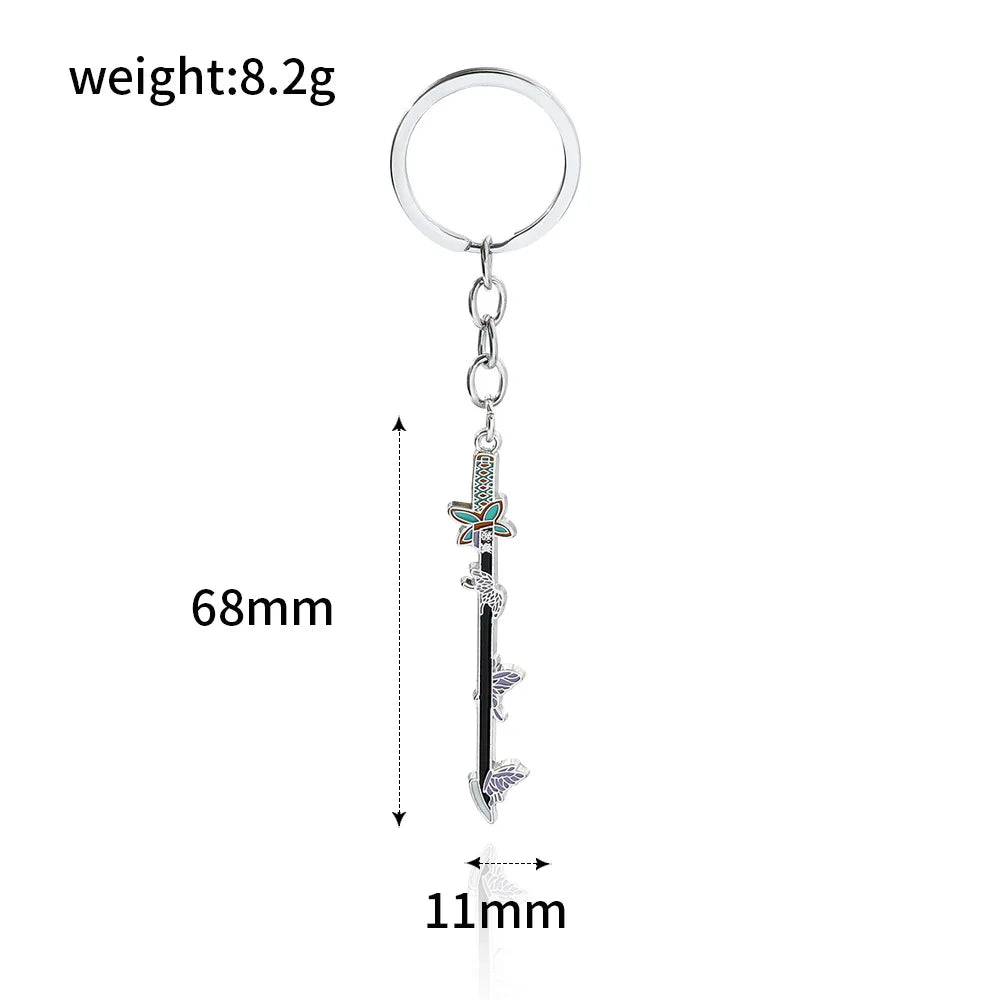 Demon Slayer Sword Keychains – Mini Japanese Katana Collection Anime Souvenir Gifts