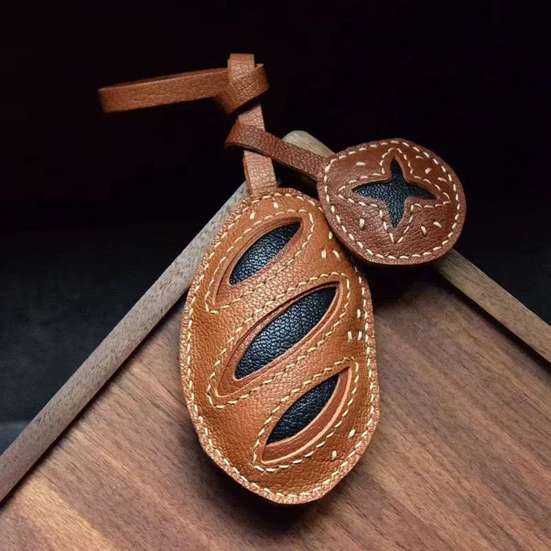 Exquisite Leather Bag Charm – Scarecrow Design