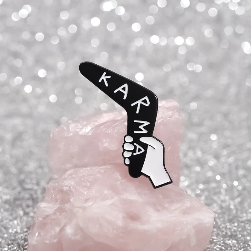 Karma Pin – Buddhist Lapel Badge, Faith Jewelry Gift
