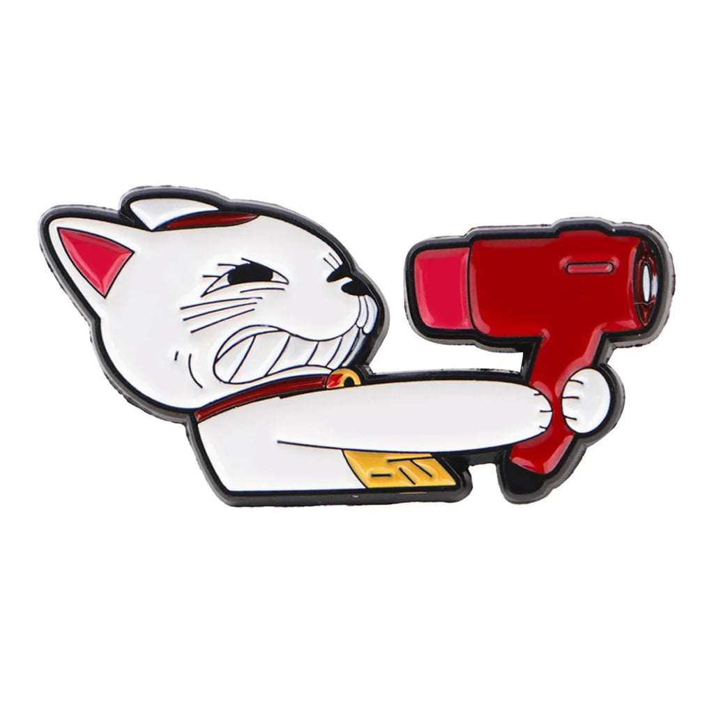 Adorable Cat Pin – Anime Brooch for Backpack & Clothes
