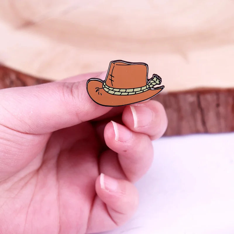 Cowboy Hat Enamel Pin Jewelry Backpack Decorate Gift