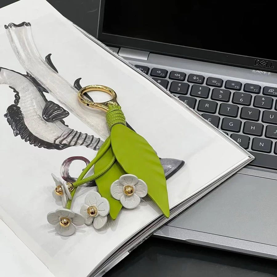 Raspberry & Blackberry Charm – Leather Bag Accessory