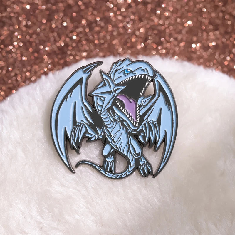 Anime Blue Dragon Enamel Pin – Cute Brooch Badge for Backpack & Clothes