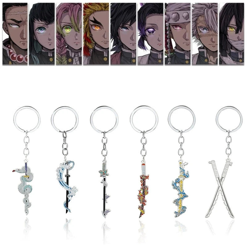 Demon Slayer Sword Keychains – Mini Japanese Katana Collection Anime Souvenir Gifts