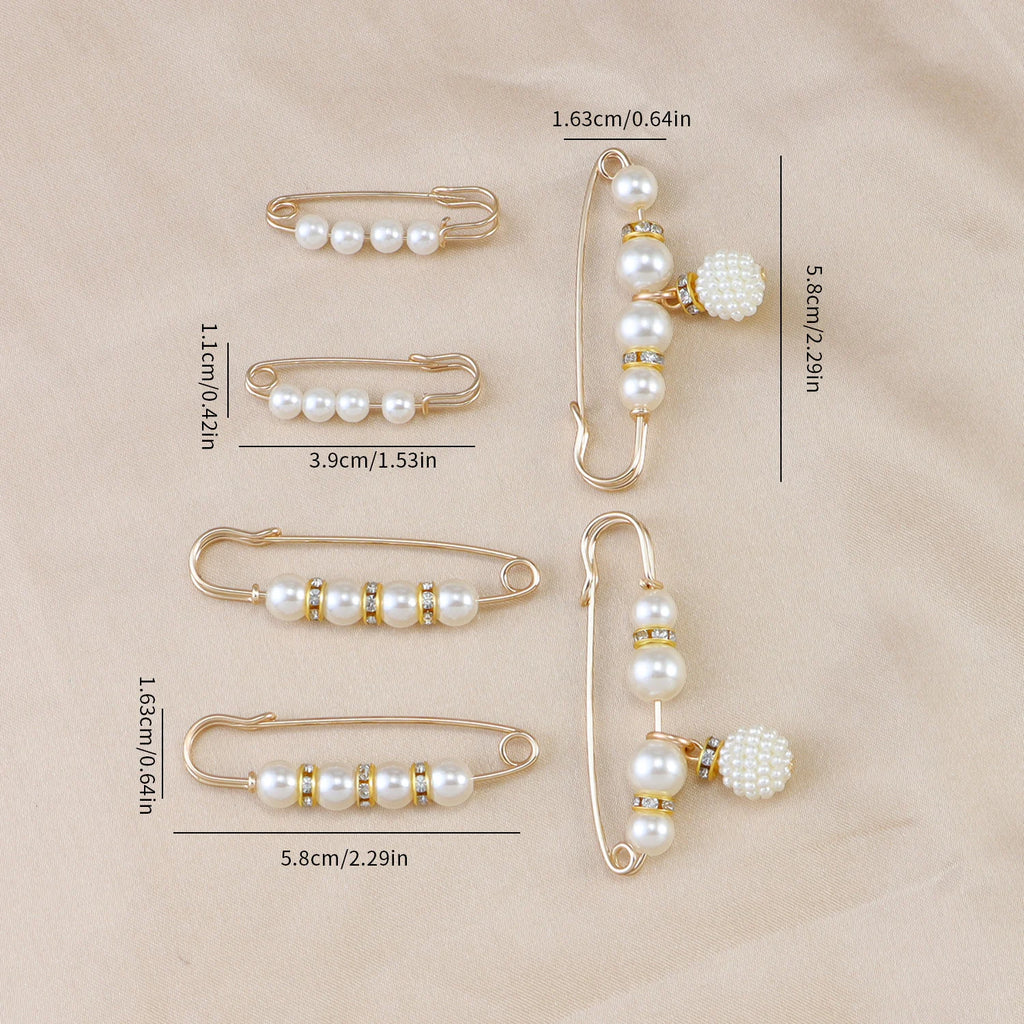 Kpop Gold Brooch Set – Fashion Safety Pins for Women