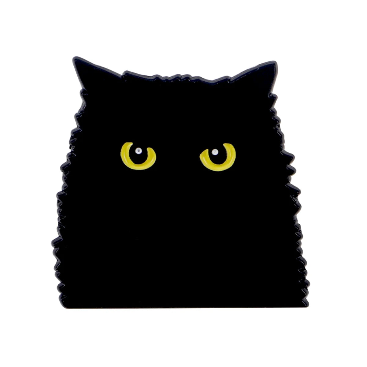Cute Black Cat Enamel Pin – Witchy Halloween Brooch