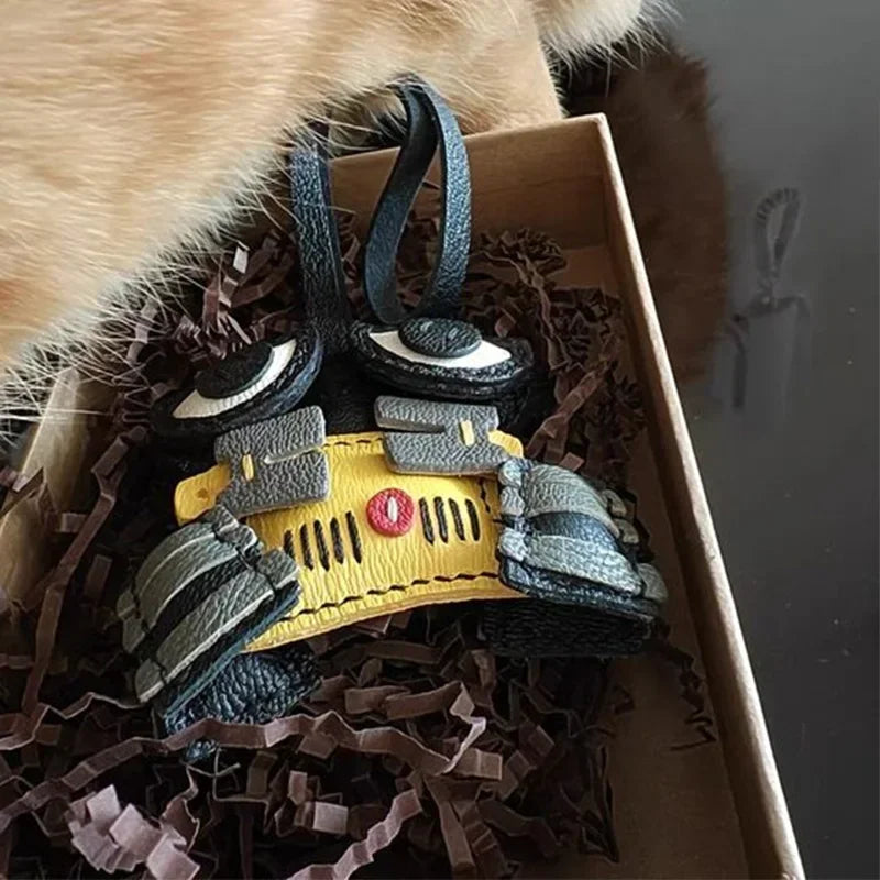 Exquisite Leather Bag Charm – Scarecrow Design