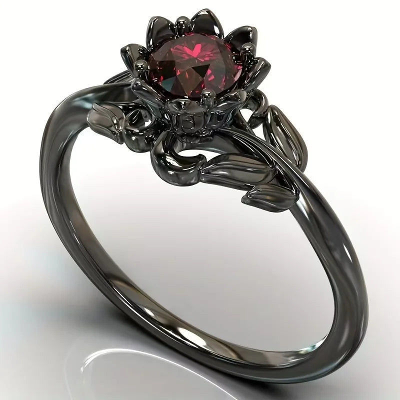 Vintage Black Flower Jewelry