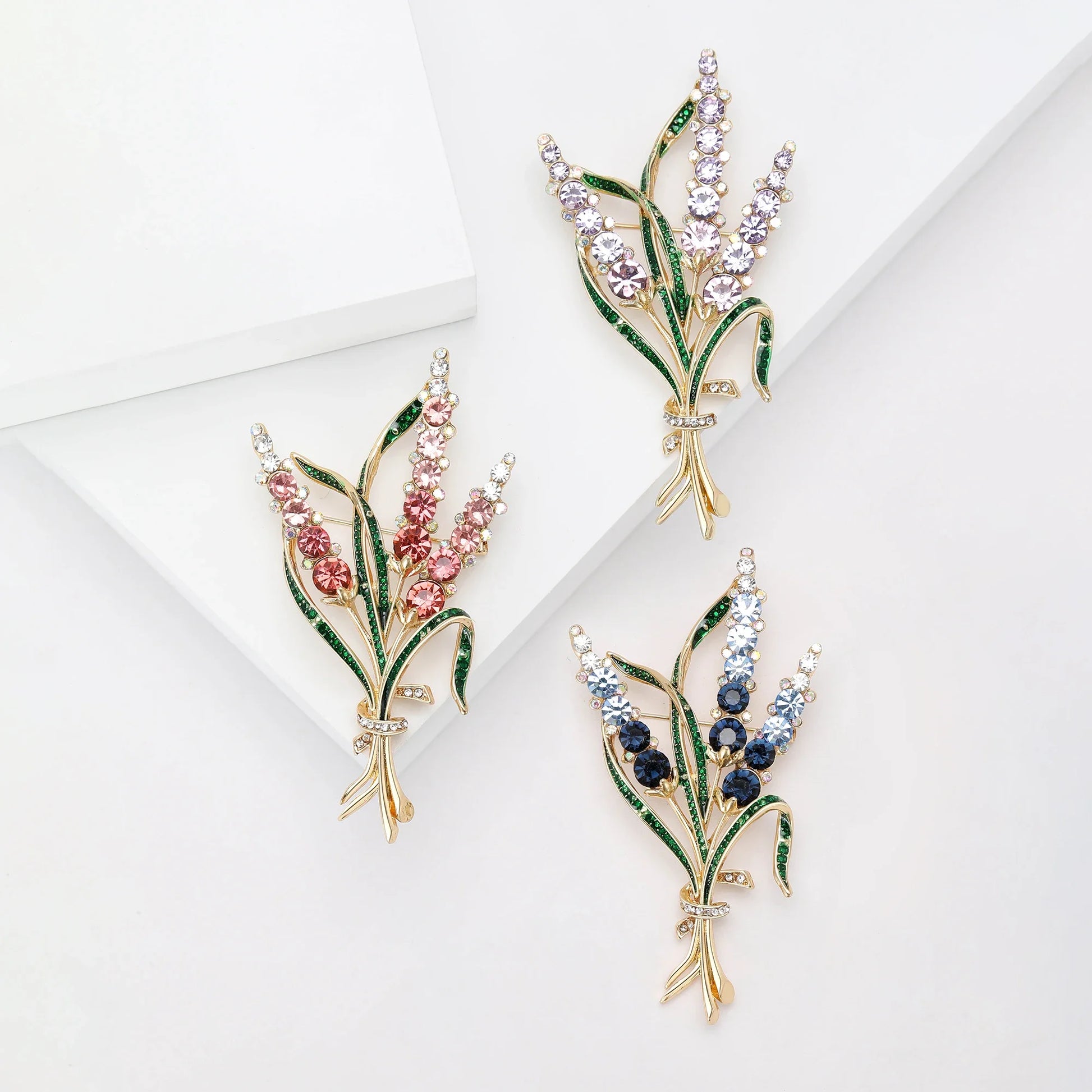 Rhinestone Wheat Ear Brooch