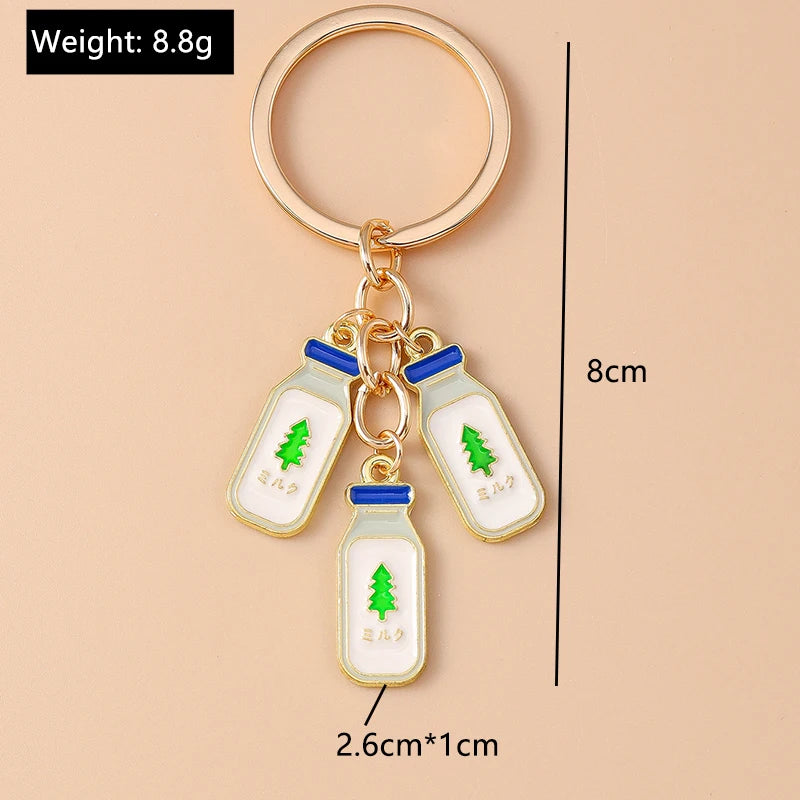 Red Wine Keychain – Cute Enamel Key Ring for Handbags