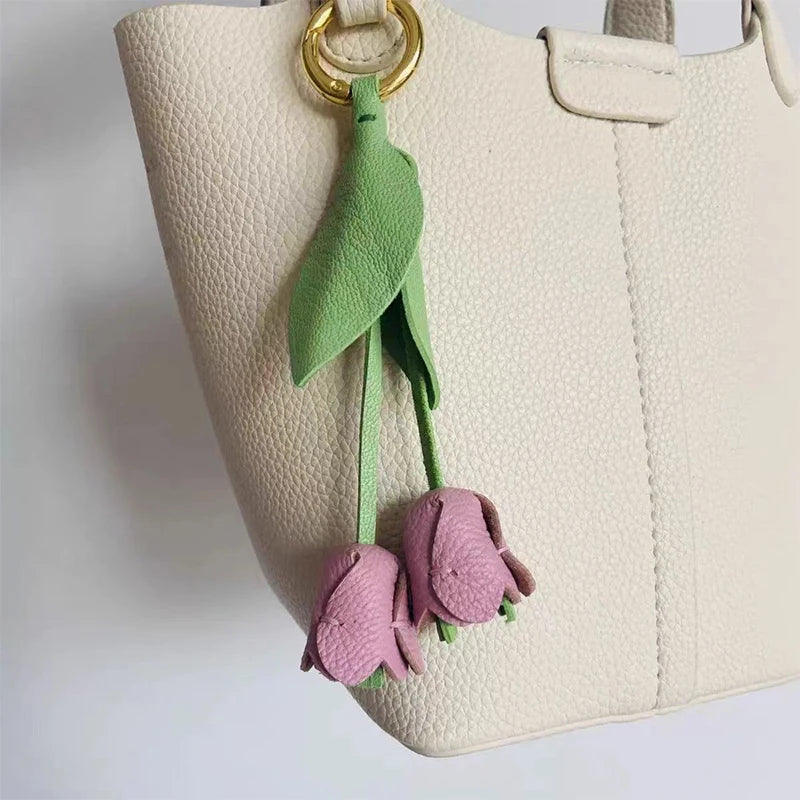 “She Blooms” Tulip Keychain