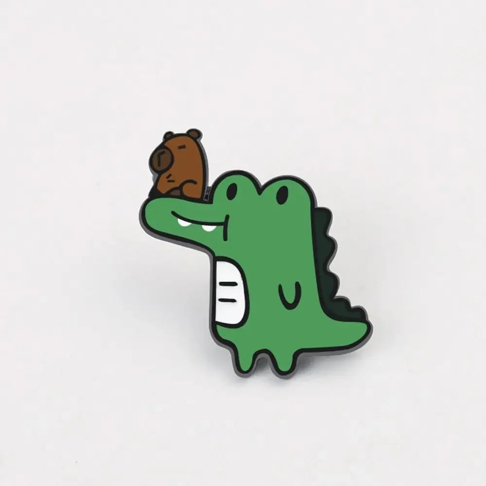 Capybara & Dolphin Brooch – Cute Bag Charm