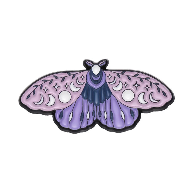 Mystic Crow Enamel Pin – Tarot & Magic Ball Design