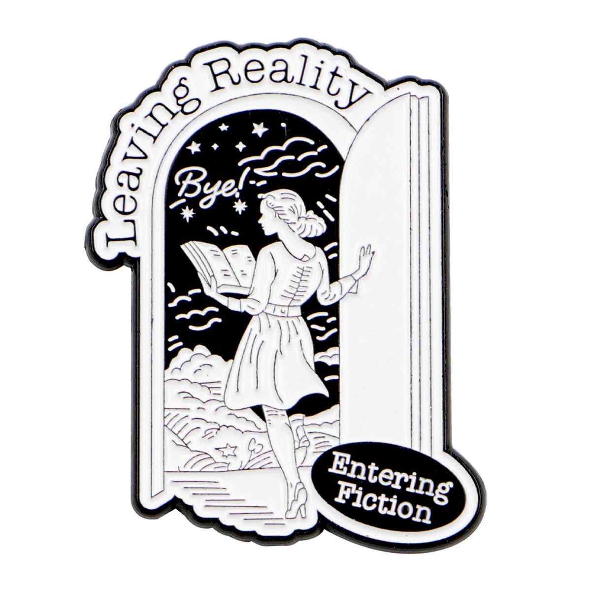 Funny Book Enamel Pin – Retro Lapel Badge for Readers & Book Lovers