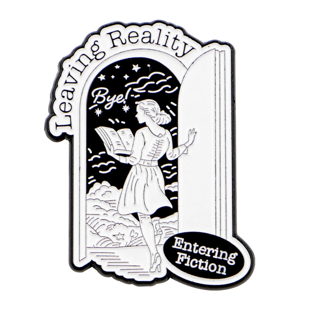 Funny Book Enamel Pin – Retro Lapel Badge for Readers & Book Lovers