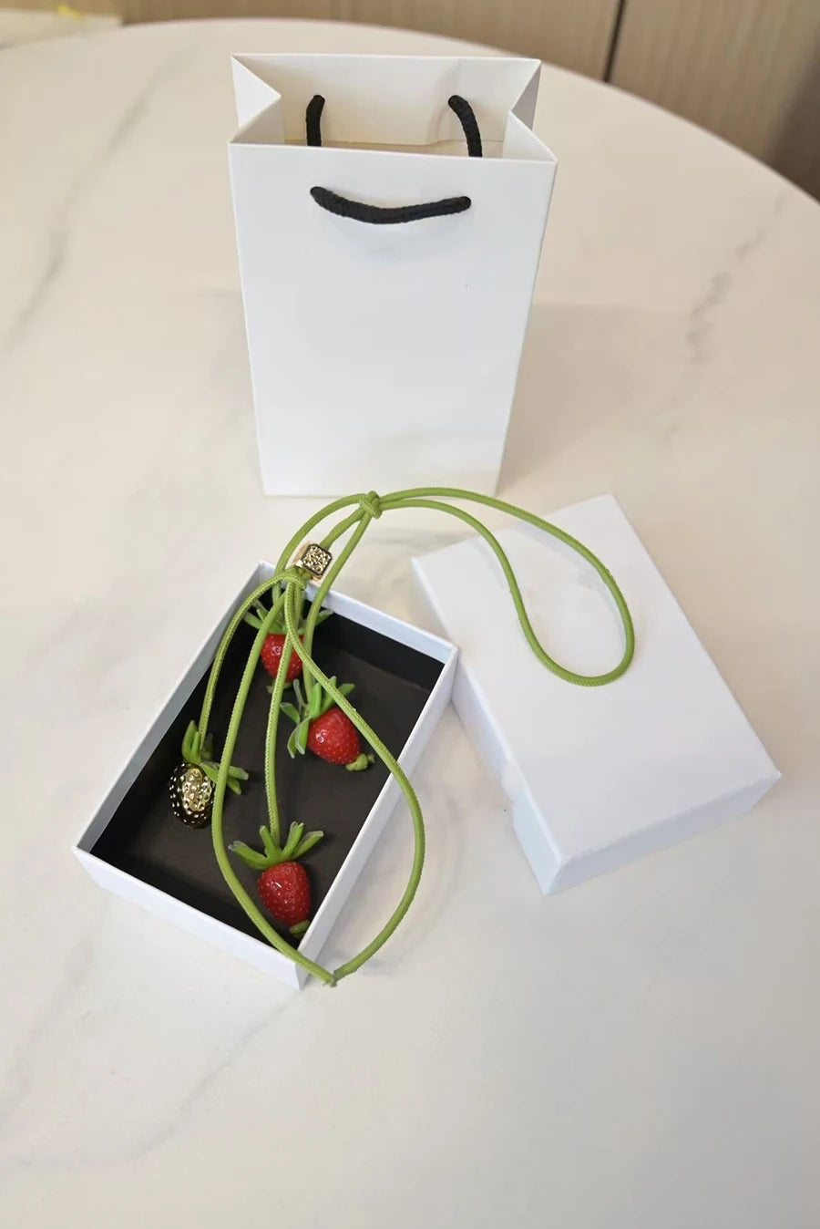 Raspberry & Blackberry Charm – Leather Bag Accessory