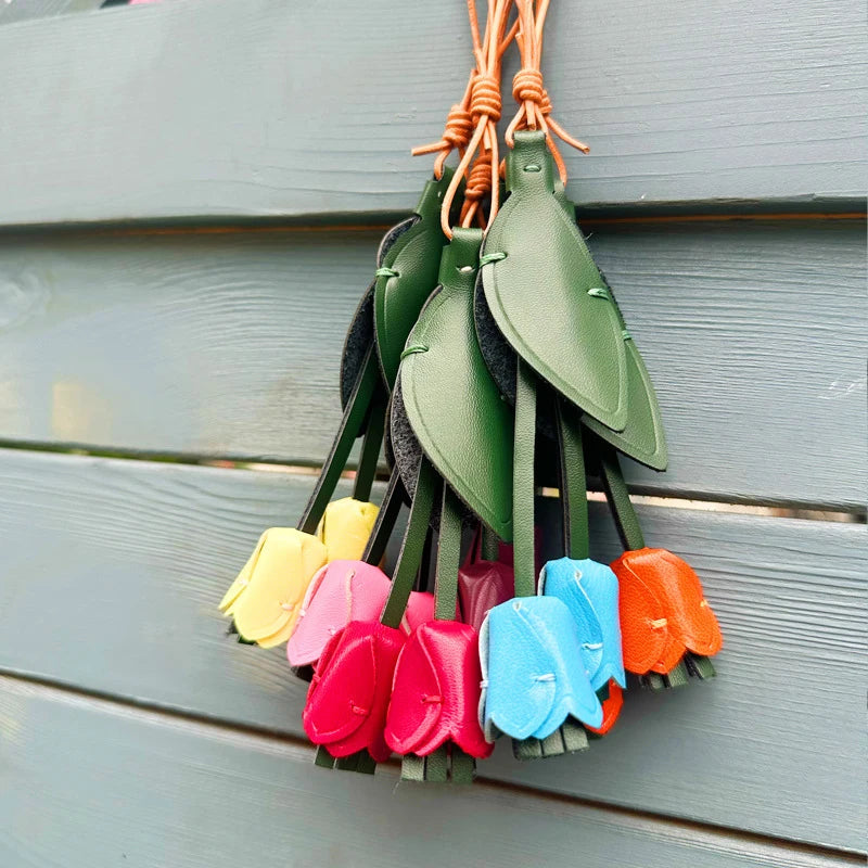“She Blooms” Tulip Keychain